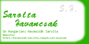 sarolta havancsak business card